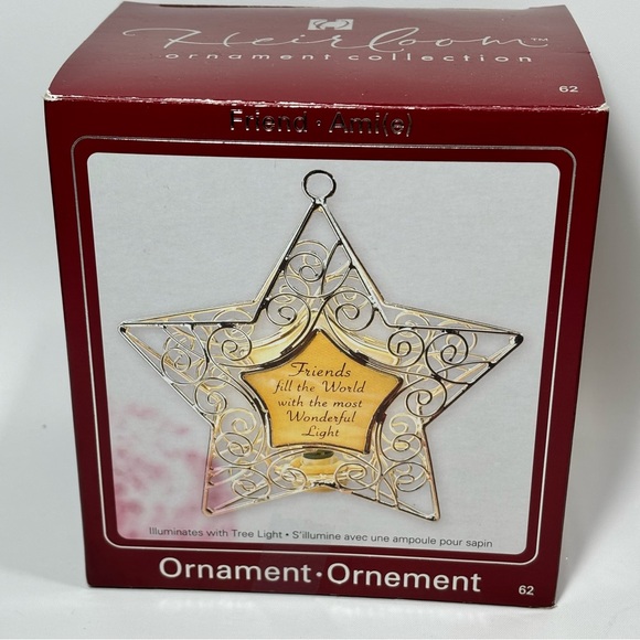 💕2/$20💕 Carlton Cards American Greetings Heirloom Star Ornament - Illuminates - Picture 8 of 8